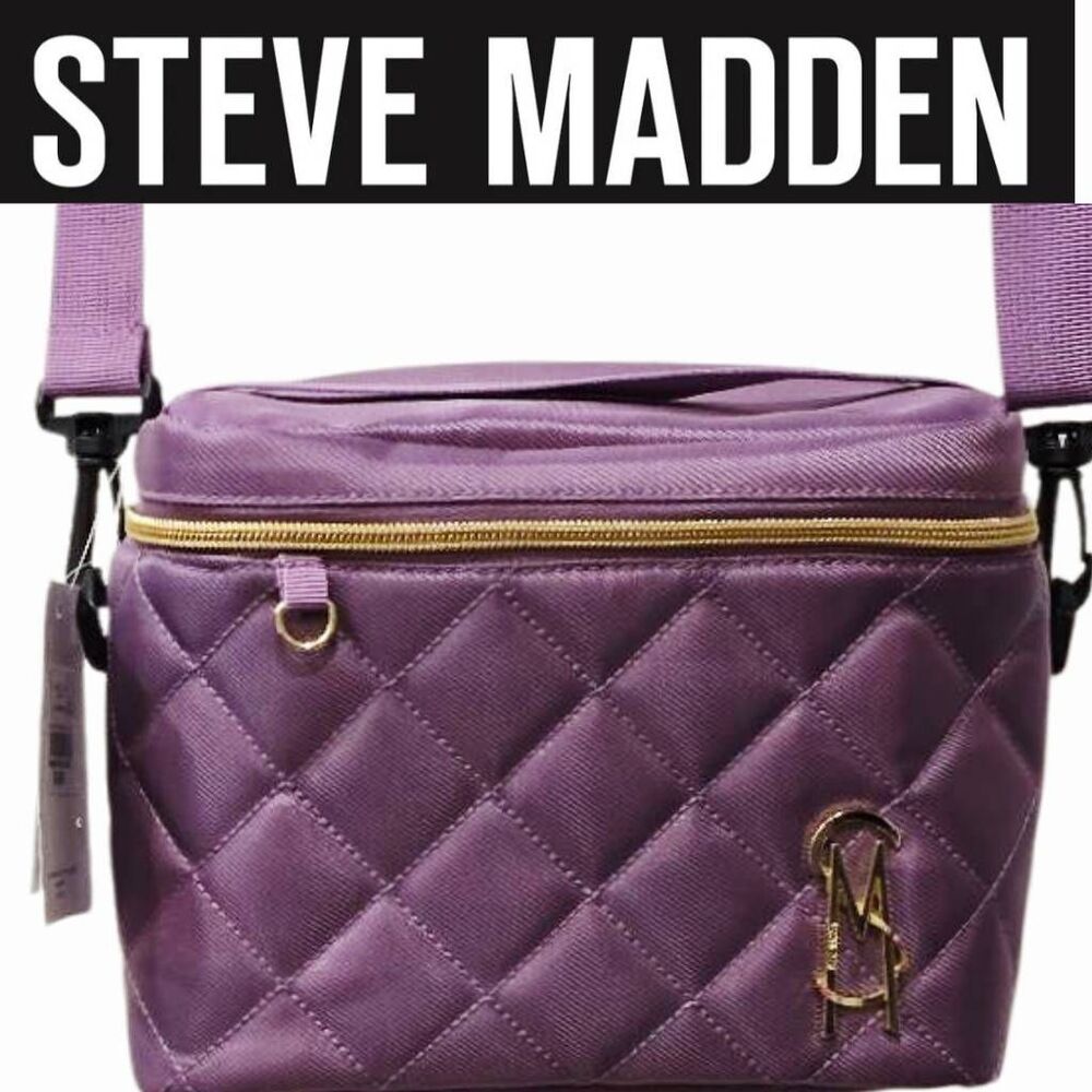 Steve Madden Quilted Insulated Lunch Tote Bag- Lavender‎